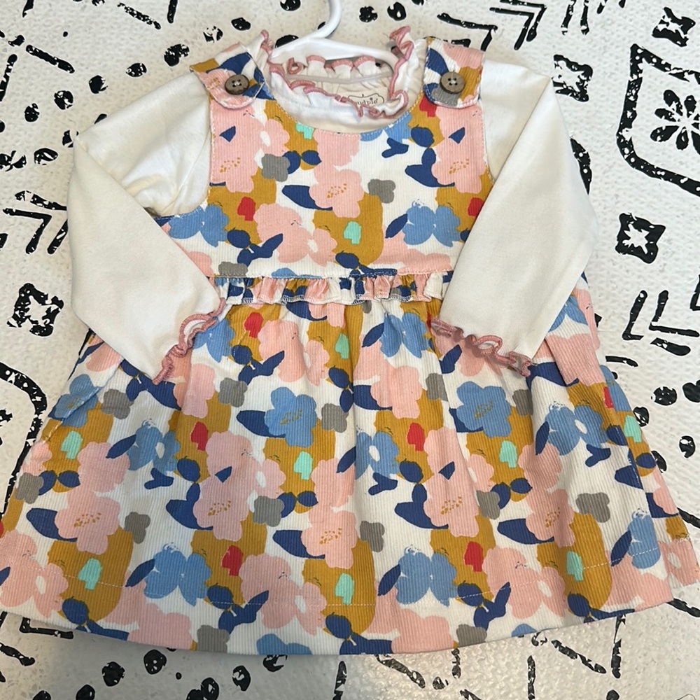 NWT Mud Pie Floral Corduroy Dress & Shirt